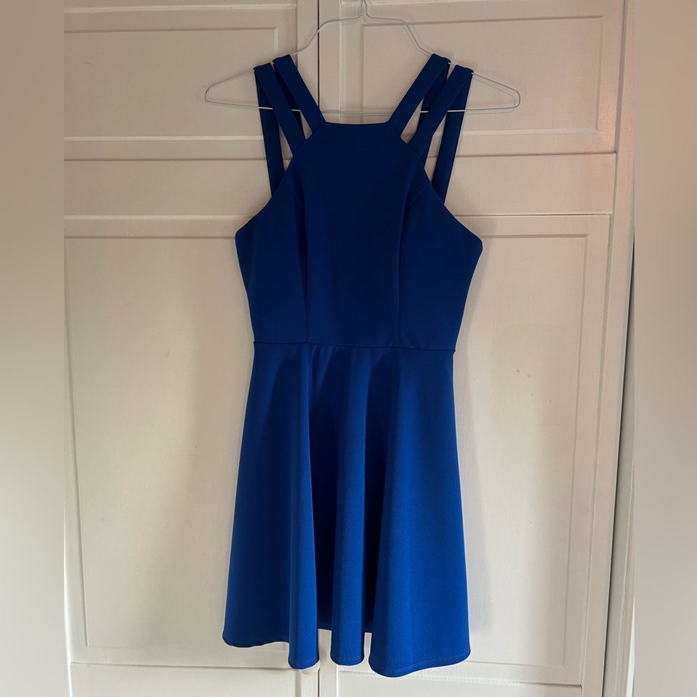 Royal blue cocktail dress